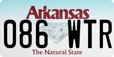 AR license plate 086WTR