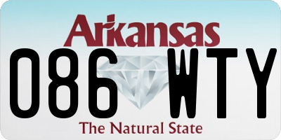 AR license plate 086WTY