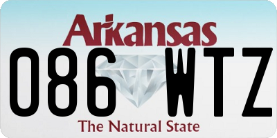 AR license plate 086WTZ