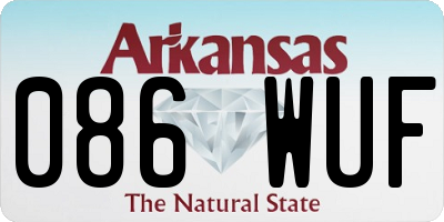 AR license plate 086WUF
