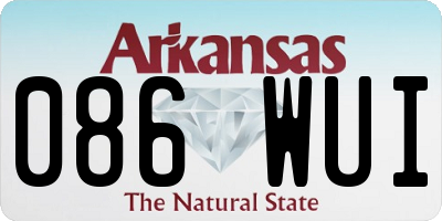 AR license plate 086WUI