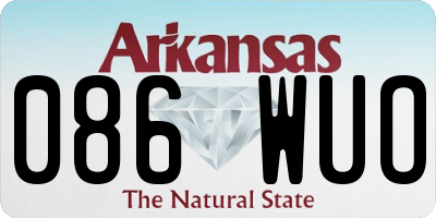 AR license plate 086WUO