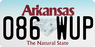 AR license plate 086WUP