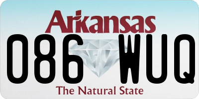 AR license plate 086WUQ