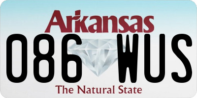 AR license plate 086WUS