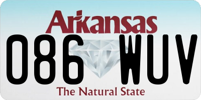 AR license plate 086WUV