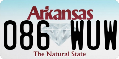 AR license plate 086WUW