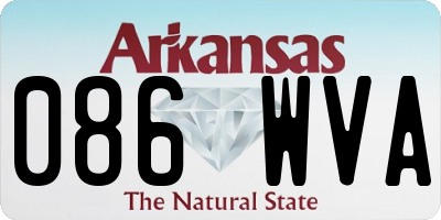 AR license plate 086WVA