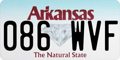 AR license plate 086WVF