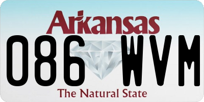 AR license plate 086WVM