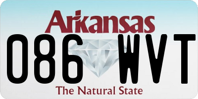 AR license plate 086WVT
