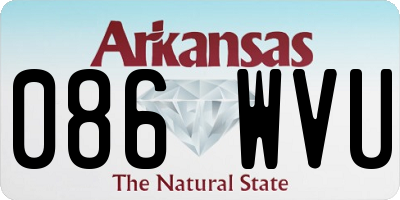 AR license plate 086WVU