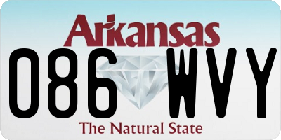 AR license plate 086WVY