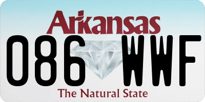 AR license plate 086WWF