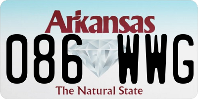 AR license plate 086WWG