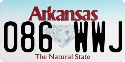 AR license plate 086WWJ