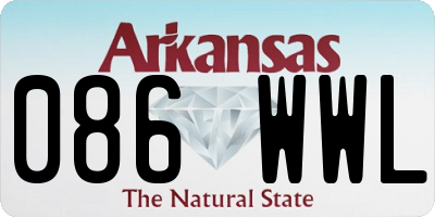 AR license plate 086WWL