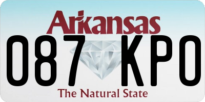 AR license plate 087KPO