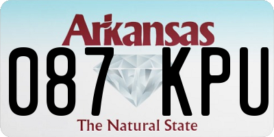 AR license plate 087KPU