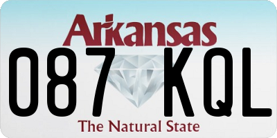 AR license plate 087KQL