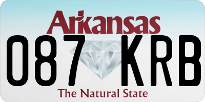 AR license plate 087KRB