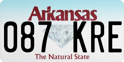 AR license plate 087KRE