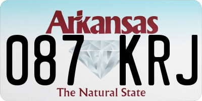 AR license plate 087KRJ