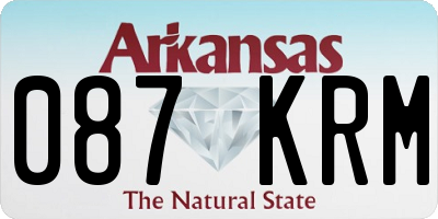 AR license plate 087KRM