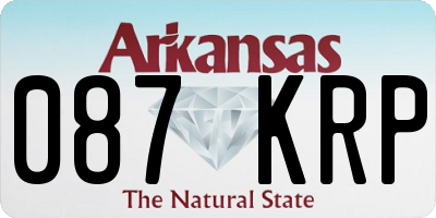 AR license plate 087KRP