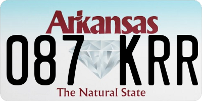 AR license plate 087KRR