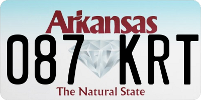 AR license plate 087KRT