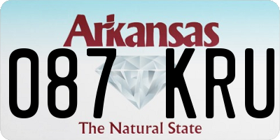 AR license plate 087KRU