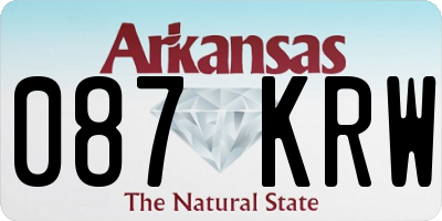 AR license plate 087KRW