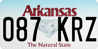 AR license plate 087KRZ