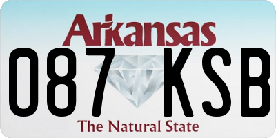 AR license plate 087KSB