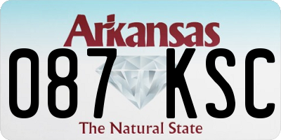 AR license plate 087KSC