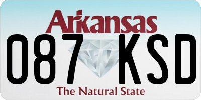 AR license plate 087KSD