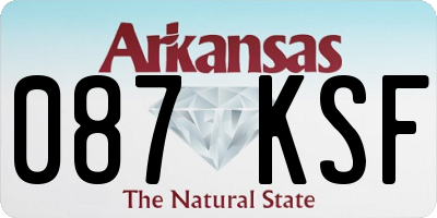 AR license plate 087KSF