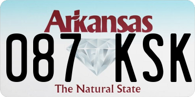 AR license plate 087KSK