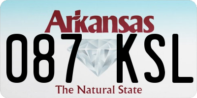 AR license plate 087KSL