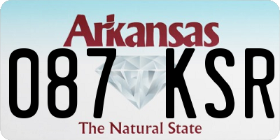 AR license plate 087KSR