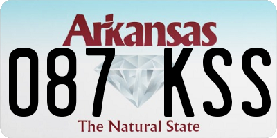 AR license plate 087KSS