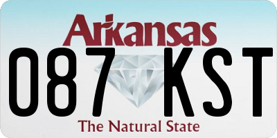 AR license plate 087KST