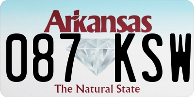 AR license plate 087KSW