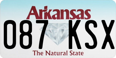 AR license plate 087KSX