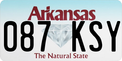 AR license plate 087KSY