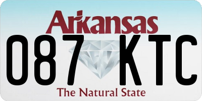 AR license plate 087KTC