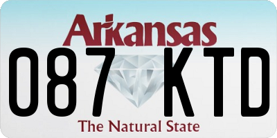 AR license plate 087KTD