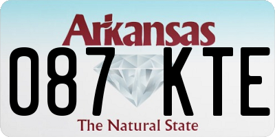 AR license plate 087KTE