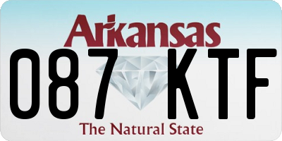 AR license plate 087KTF